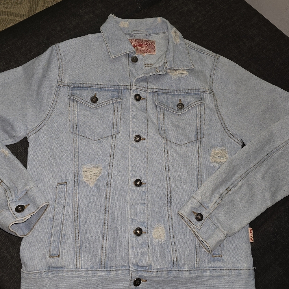 Brooklyn Cloth Light Blue Denim Jacket for Men - Picture 13 of 13